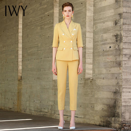 IWY/五分袖黄色西装套装202022CP1 商品图0