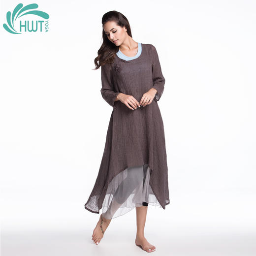 HWT全麻折绉盘扣禅衣 商品图2