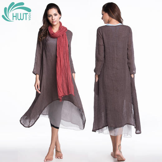 HWT全麻折绉盘扣禅衣 商品图5