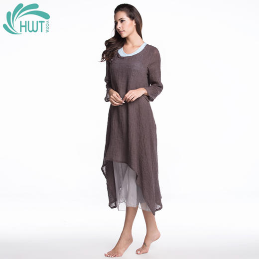 HWT全麻折绉盘扣禅衣 商品图1