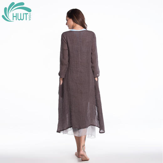 HWT全麻折绉盘扣禅衣 商品图4