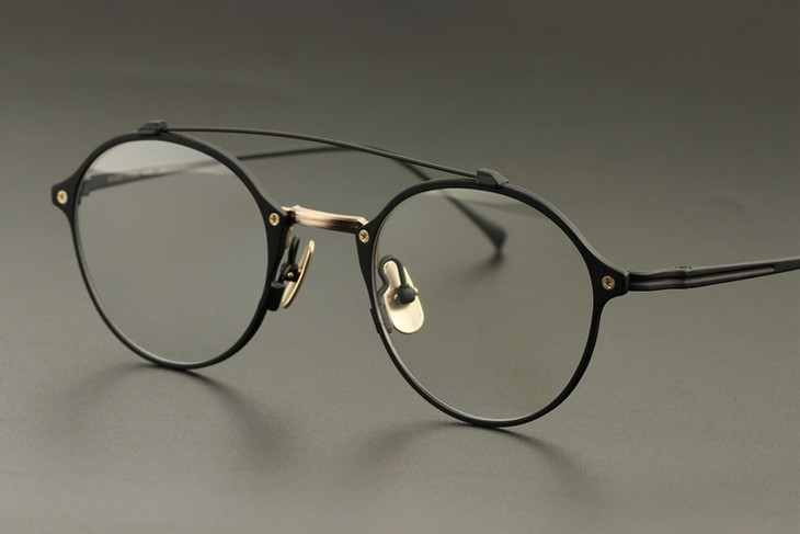 「日本极简风格古铜色双梁复古纯钛镜框」超轻飞行员眼镜 男女情侣款