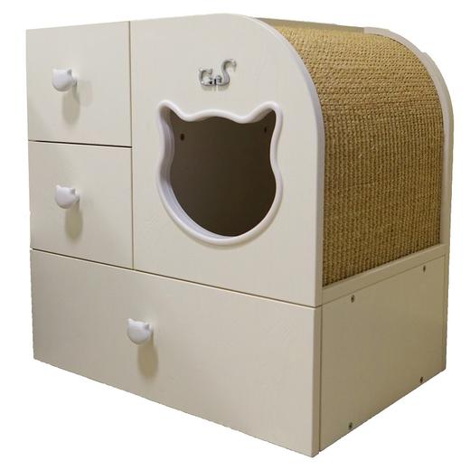 CatS人猫共用猫家具 防猫咬线床头柜 兼猫屋剑麻猫抓板 包邮 商品图4