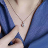 【珠宝世家520爱你系列】一克拉莫桑钻石项链特惠s925银莫桑钻520表白求婚送老婆送妈妈最佳礼物 商品缩略图2