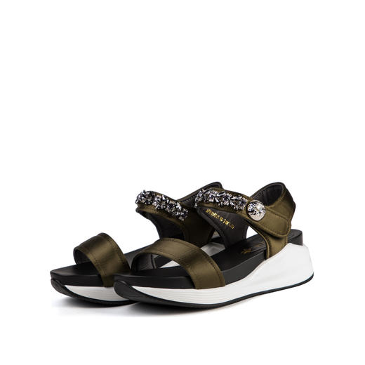 商场同款 | Safiya/索菲娅坡跟中跟休闲甜美露趾商场同款松糕鞋女厚底凉鞋女SF82115321 商品图3