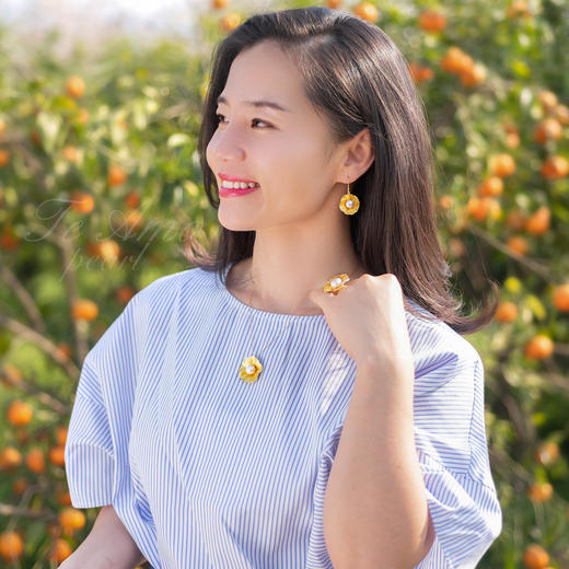 【太阳花】系列 淡水珍珠耳饰/戒指/吊坠系列/代表作品 商品图1