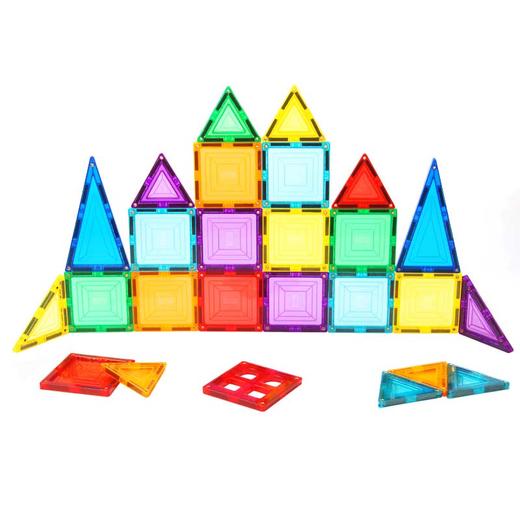 智邦彩窗磁力片3-6-8岁男女孩儿童玩具透明磁性建构吸石积木 LT 商品图2