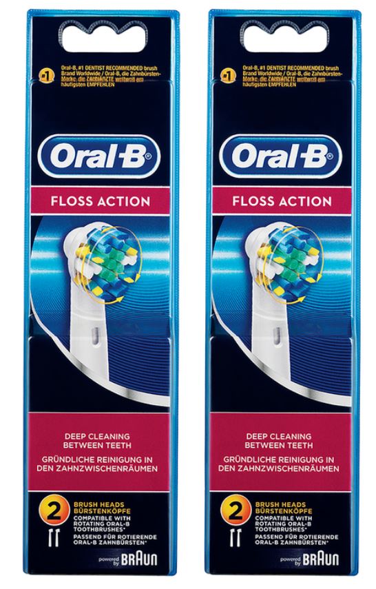 Oral-B Floss Action Brush Head 2ea X 2pack电动刷头#603832JPY带授权招加盟代理