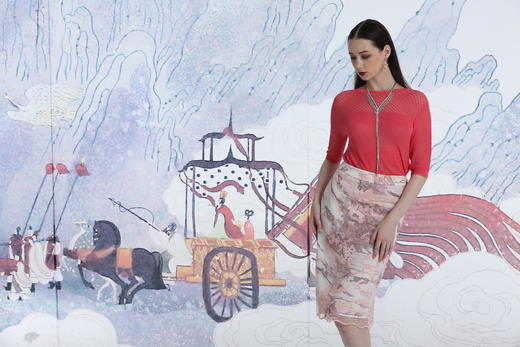 海棠红针织衫2E5923---云浮景山--《洛神赋》 商品图2