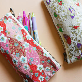 HUJI祤集笔袋风の花樱の集