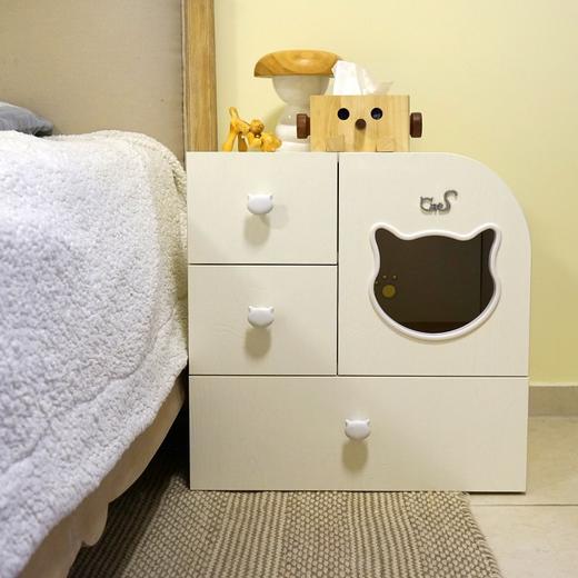 CatS人猫共用猫家具 防猫咬线床头柜 兼猫屋剑麻猫抓板 包邮 商品图1