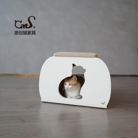 CatS人猫共用小弧凳 换鞋凳 搁脚凳 猫咪用品猫咪玩具 包邮