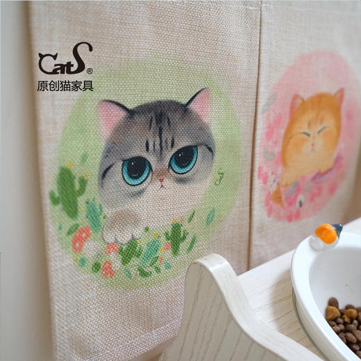 CatS特别定制 餐桌帘 防挡吃猫罐头时四溅上墙 包邮 商品图2