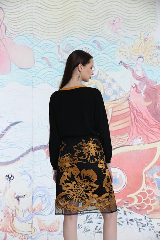 1E6035--赤金色针织衫--神光离合--《LSF》 商品图2