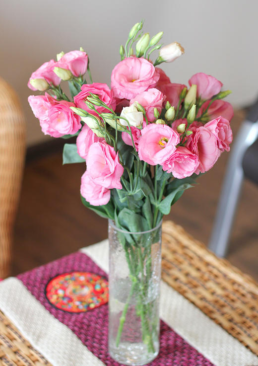 鲜花产地直发洋桔梗粉色香槟色600克包邮