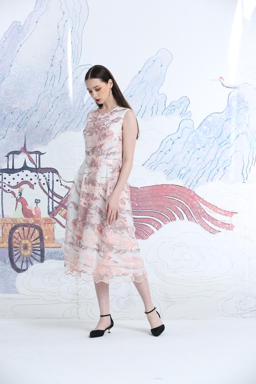 1S6067 十样锦色连衣裙--云浮景山--《LSF》 商品图3