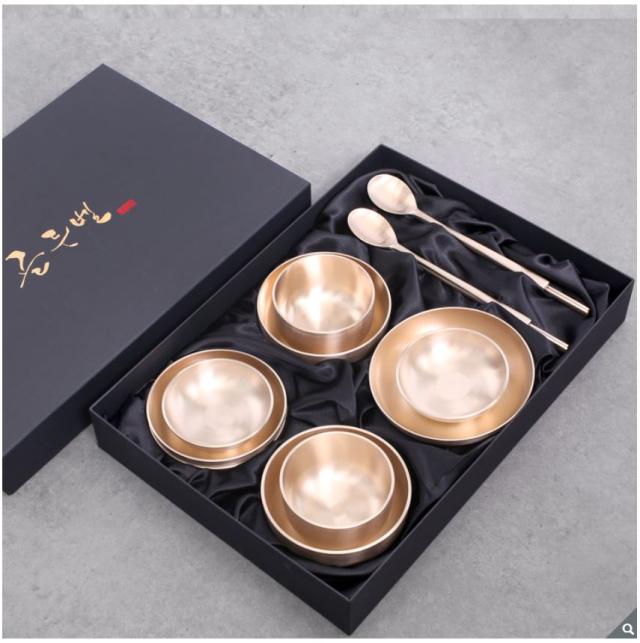 韩国直邮Goldenbell Brass Dinnerware Set 13P黄铜碗套组#617820JPY带授权招加盟代理