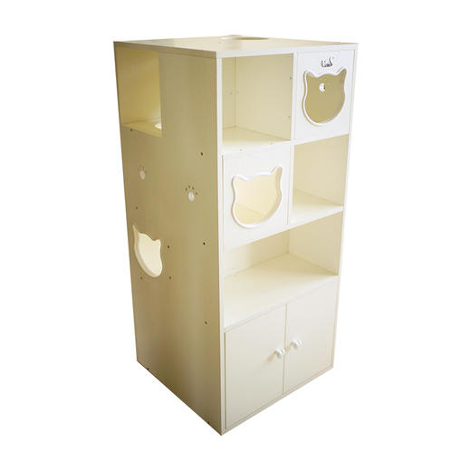 CatS猫家具书柜 人猫共用猫别墅储物柜实木生态板猫爬架 送垫包邮 商品图4