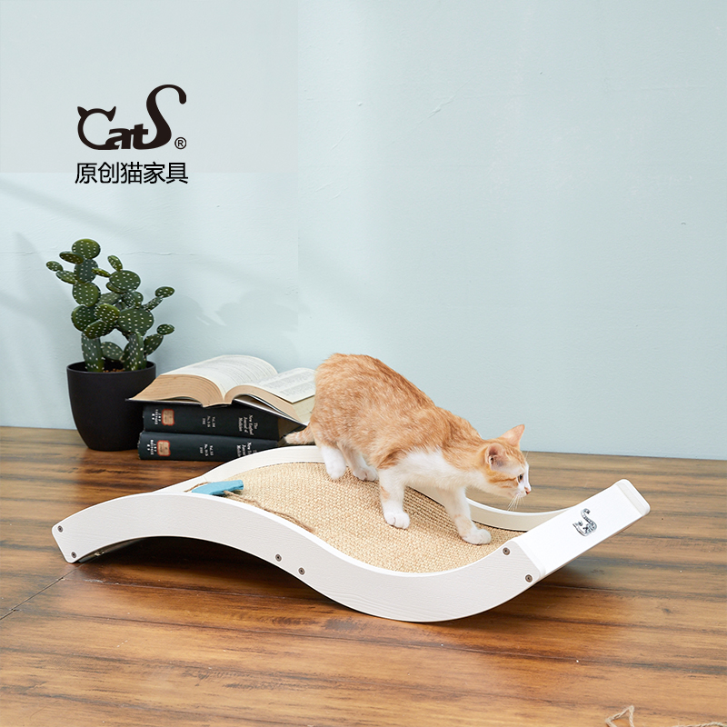 CatS猫家具剑麻贵妃椅 超大号弯曲剑麻猫抓板猫沙发 包邮