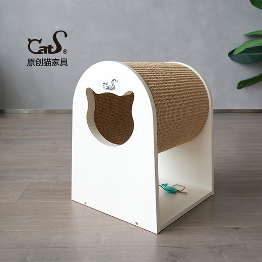 CatS猫家具剑麻猫钻筒 猫抓柱猫抓板 木制猫屋猫咪玩具 包邮 商品图0