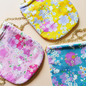 HUJI祤集竖版链条斜挎包风の花樱の集樱花小兔