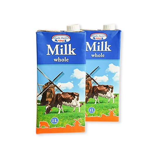 原装进口荷兰纯牛奶dailydairy德利乐全脂牛奶12盒箱指定门店自提