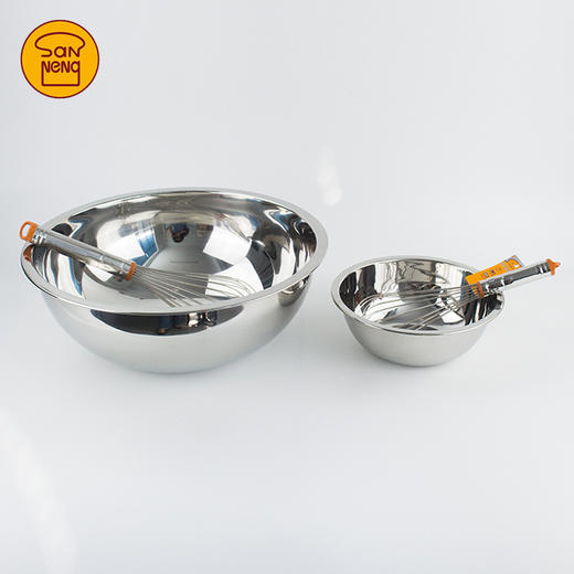 三能不锈钢加厚打蛋盆搅拌盆奶油打发和面料理盆DIY烘焙工具家用 商品图4