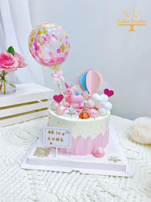 1027CAKE  |  粉嫩独角兽/木马主题 气球装饰 热气球 商品图0