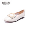 西村名物女鞋2020新款方扣平底低跟舒适柔软单鞋子X20AE16721 商品缩略图3