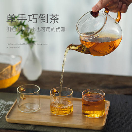 雅集  颜品壶  耐热玻璃 茶水分离  过滤泡茶壶 商品图3