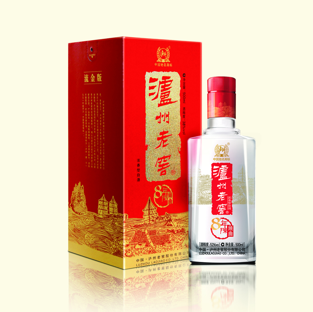 38度泸州老窖八年窖头曲（流金版）