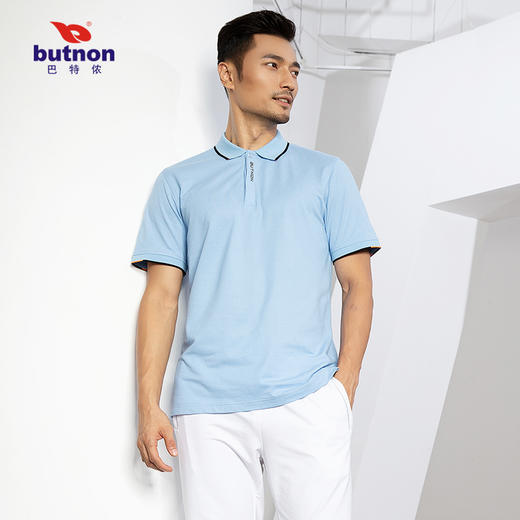 0123巴特侬男运动短袖休闲T恤男短袖POLO衫纯色棉短袖 商品图13