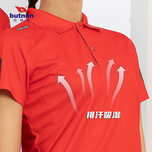 0126巴特侬新款女休闲短袖运动短T针织反领女短袖上衣 商品图6