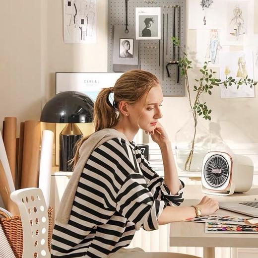 摩飞家用暖风器小型桌面取暖机小太阳热风节能省电办公室迷你暖气 商品图3