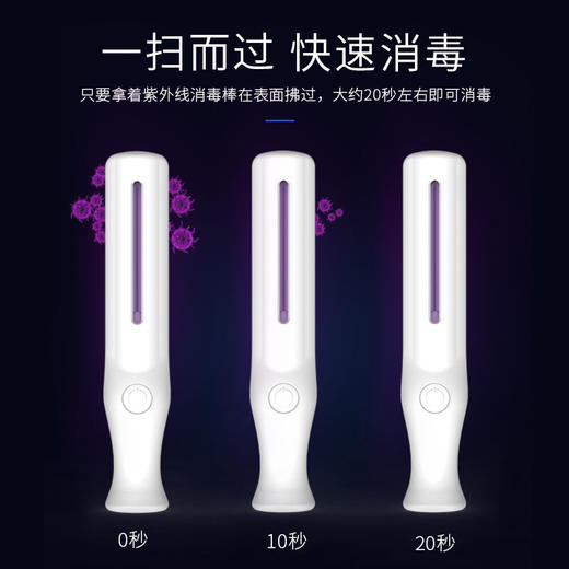 【20秒快速消毒，消毒+除螨合3为1】手持式紫外线灯棒机器家用便携带式宠物婴儿童宝宝内衣裤 商品图3