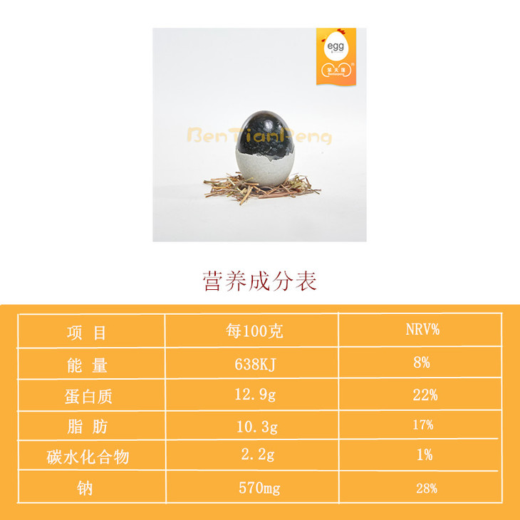 剥壳即食笨天篷农家手工皮蛋嫩滑十足