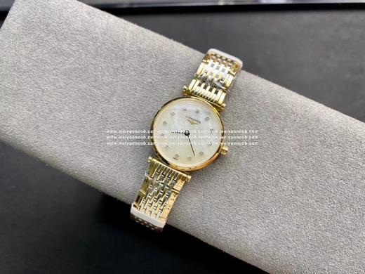 原单货，浪琴 间金嘉岚系列 对版表盘白钻 小号24mm 316钢 瑞士石英机芯 商品图0