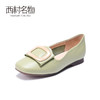 西村名物女鞋2020新款方扣平底低跟舒适柔软单鞋子X20AE16721 商品缩略图2