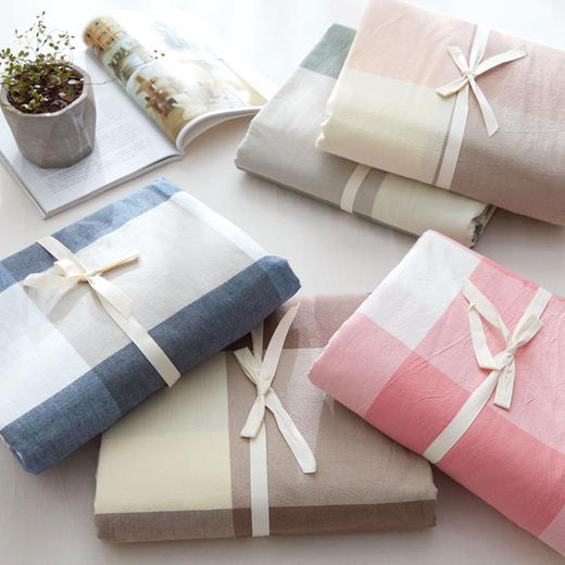 【单独被套-水洗棉】单独被套全棉水洗棉材质柔软舒适经典格纹系列 商品图2