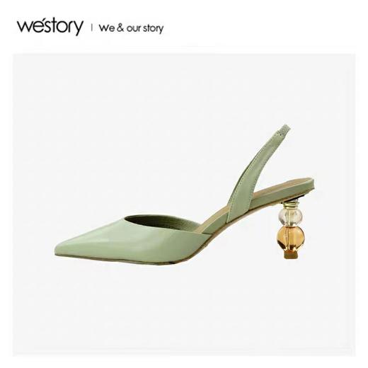 2020春季新款尖头时髦Slingback尖头高跟鞋女W20AH51421 商品图4