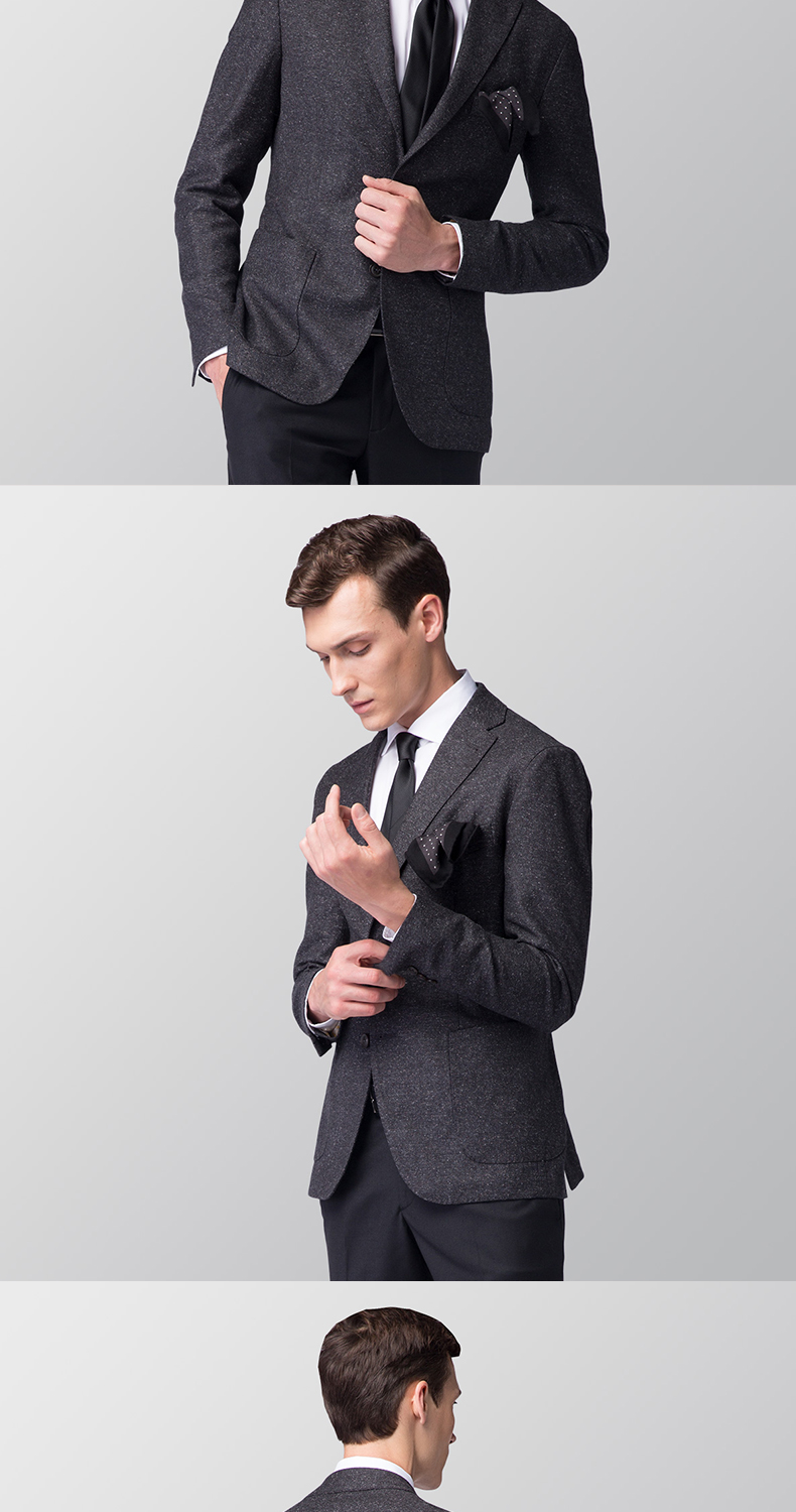 royalrowforbycreations男士羊毛桑蚕丝无衬里西装单西外套