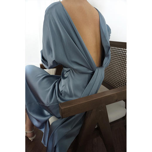 Viktoria Chan | SS2055 Katlin Knot Silk Dress [露背连衣裙 前后两面穿] 商品图12
