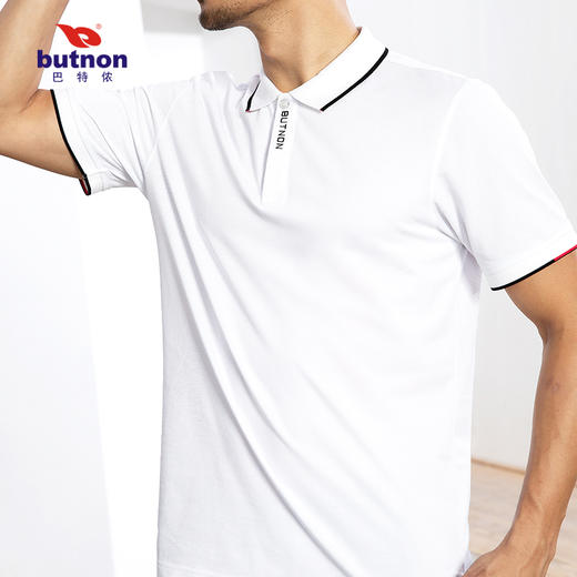 0123巴特侬男运动短袖休闲T恤男短袖POLO衫纯色棉短袖 商品图4