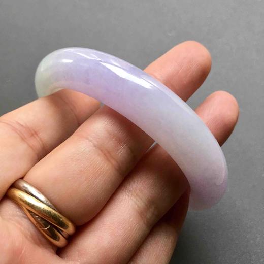 糯冰种紫罗兰翡翠手镯56 商品图5