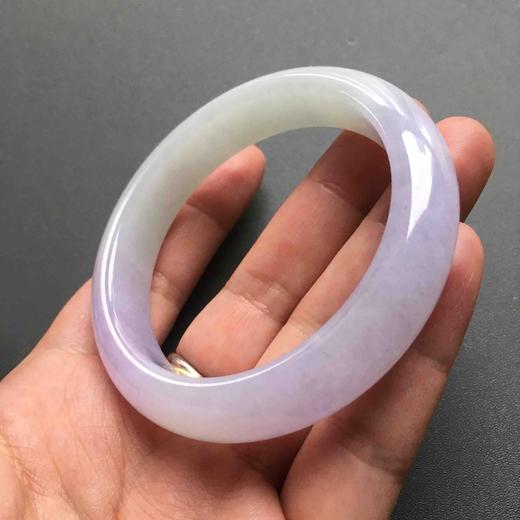 糯冰种紫罗兰翡翠手镯56 商品图6
