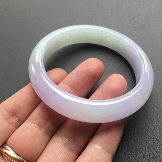 糯冰种紫罗兰翡翠手镯56 商品图4