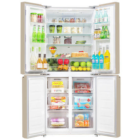 格力晶弘（100821）(KINGHOME) BCD-455WPQG 455升 多门 冰箱 节能保鲜 绮玉金 商品图3