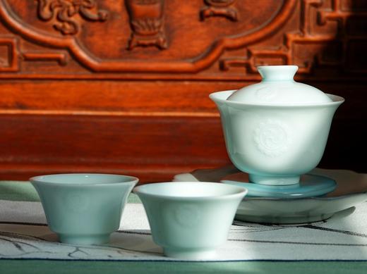 天授定制款：雅青盖碗组礼盒一只盖碗+四只品杯 商品图0