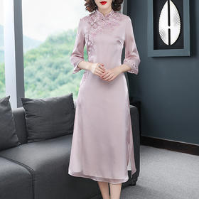 YFN-19280中国风刺绣宽松改良旗袍裙