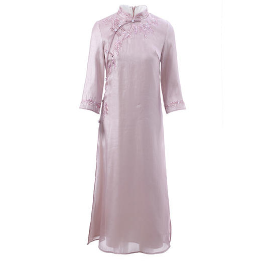 YFN-19280中国风刺绣宽松改良旗袍裙 商品图4